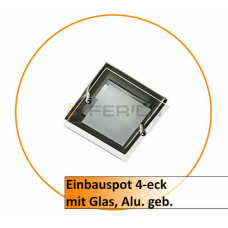 Einbauauspot 4-eck mit Glas chrom