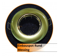 Einbauspot rund, messing