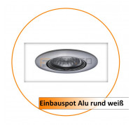 Einbauspot rund weiß