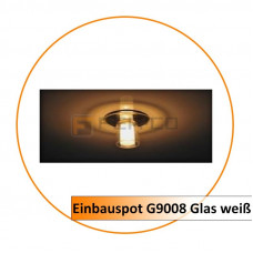 Einbauspot G9008 Glas weiß (Rest bestand)