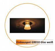 Einbauspot G9010 Glas weiß 