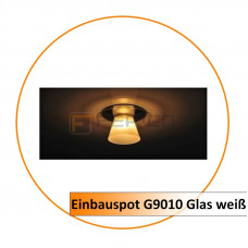 Einbauspot G9010 Glas weiß 