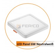 LED Panel - Eckig - Neutralweiß - verstellbare Lochgröße - 6W